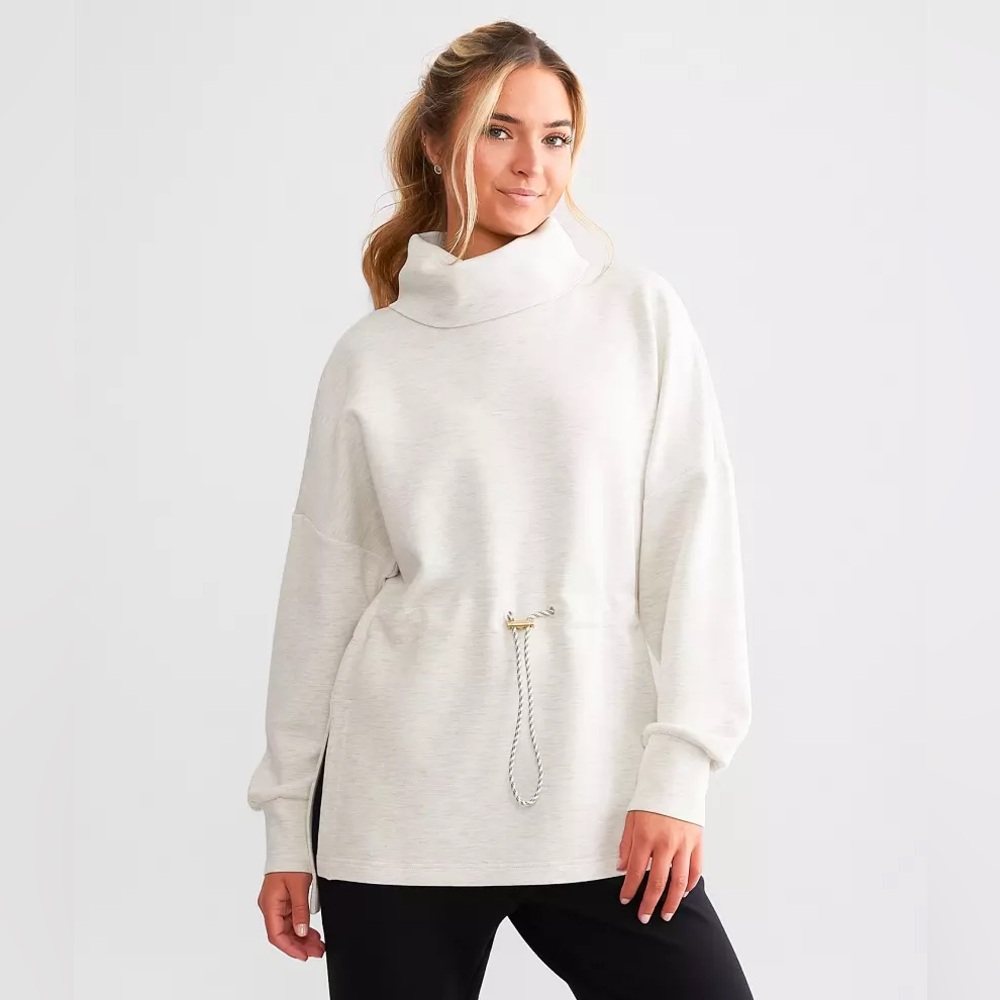 Varley Freya sweatshirt in ivory marl - Picture 7 of 8